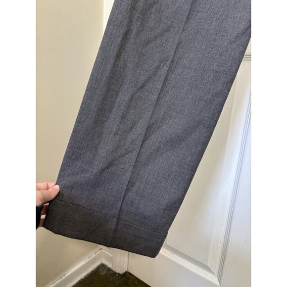 Lauren Ralph Lauren Pleated 100% Wool Twill Straight Pants Size 4 Black Label - Picture 5 of 9